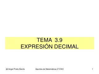 tema 3 9 expresi n decimal