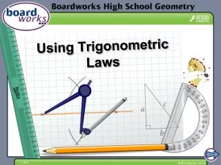 using trigonometric laws