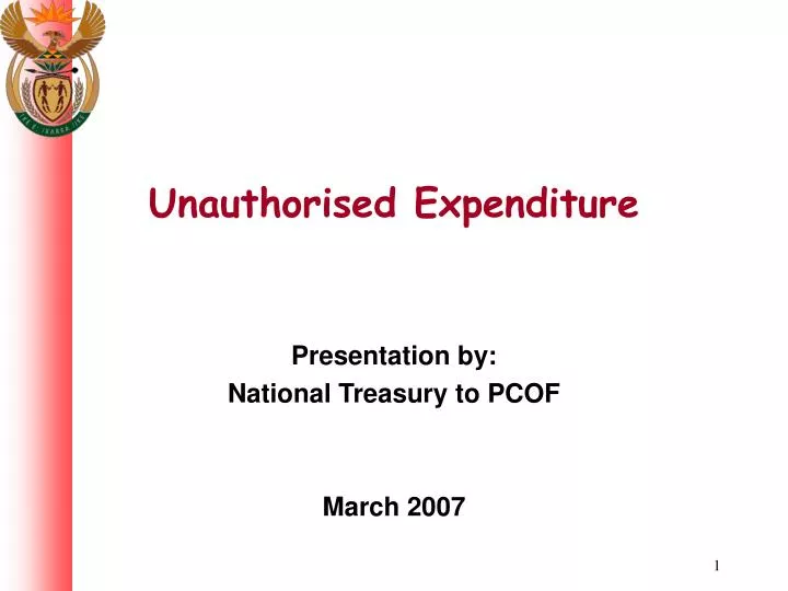 unauthorised expenditure