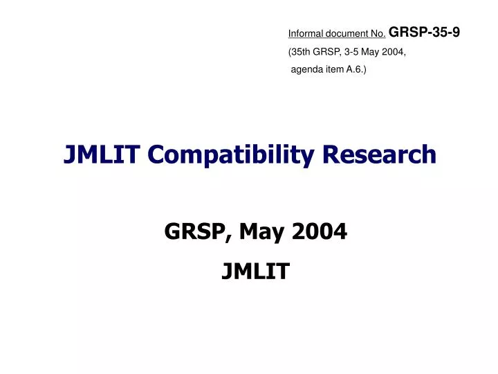 jmlit compatibility research