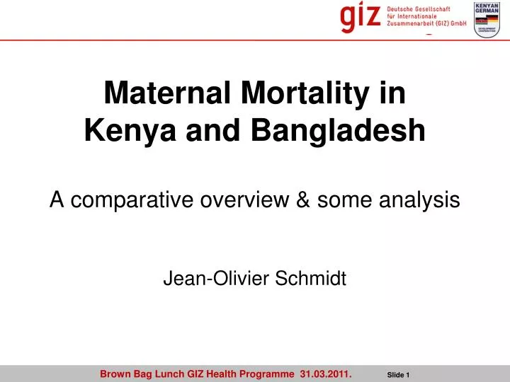 maternal mortality in kenya and bangladesh a comparative overview some analysis