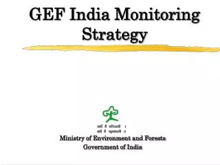 GEF India Monitoring Strategy