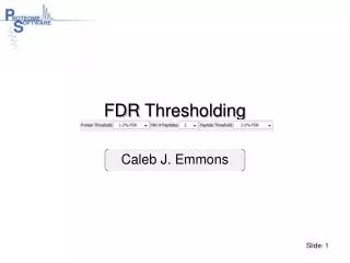 FDR Thresholding