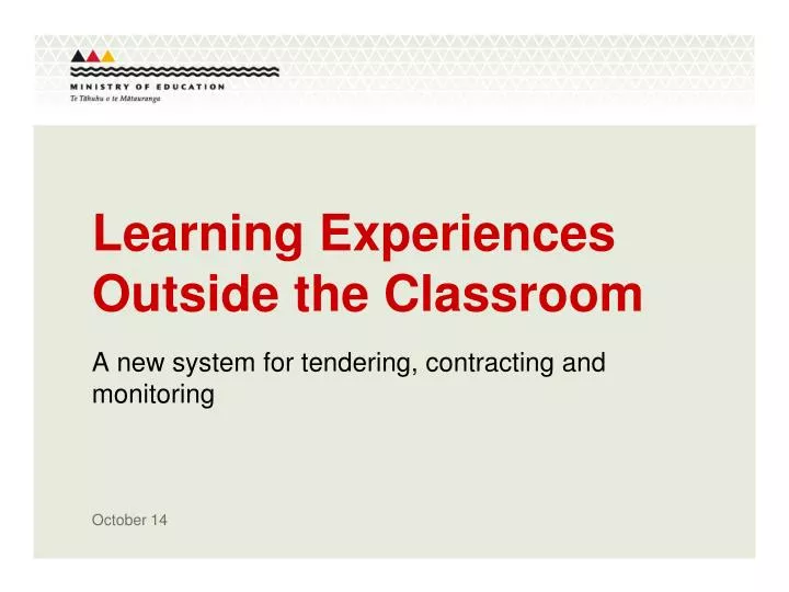 learning experiences outside the classroom