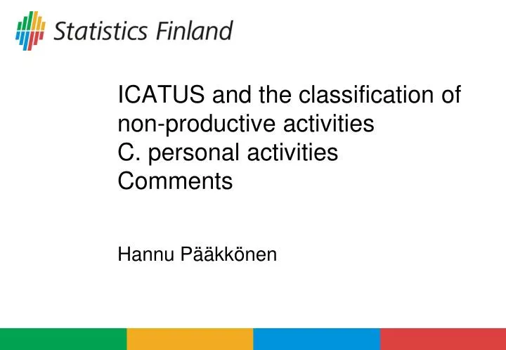 icatus and the classification of non productive activities c personal activities comments