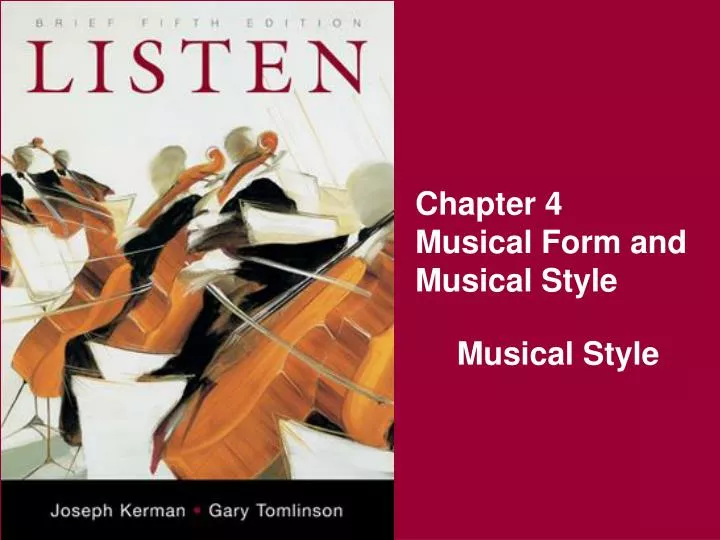 chapter 4 musical form and musical style