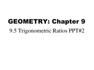 GEOMETRY: Chapter 9