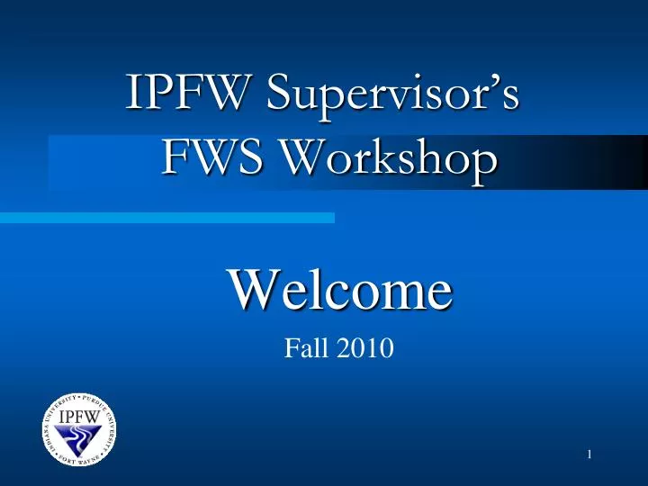 ipfw supervisor s fws workshop