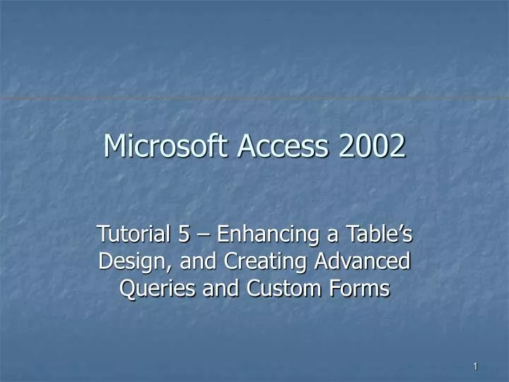 microsoft access 2002