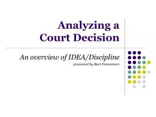 Analyzing a Court Decision