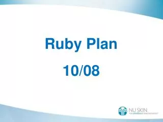 Ruby Plan 10/08