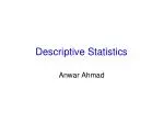 Descriptive Statistics - slide 1