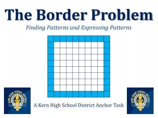 The Border Problem Finding Patterns and Expressing Patterns
