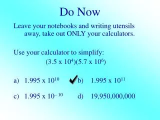 do now