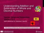 Understanding Addition and Subtraction of Whole and Decimal Numbers - slide 1