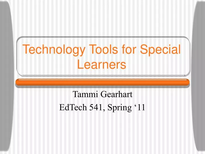 technology tools for special learners