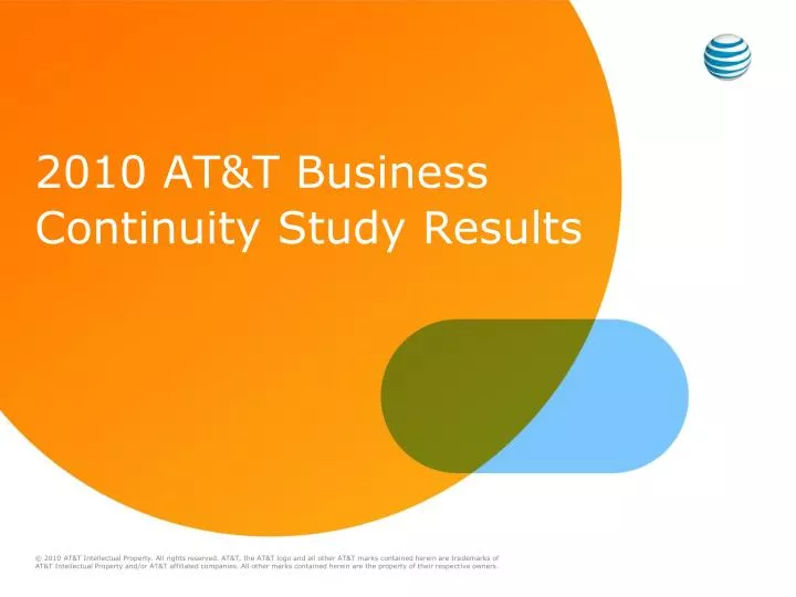 2010 at t business continuity study results