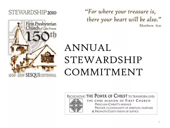 annual stewardship commitment
