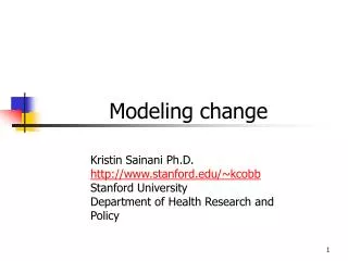 Modeling change