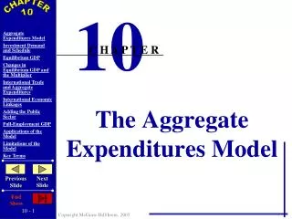 The Aggregate Expenditures Model