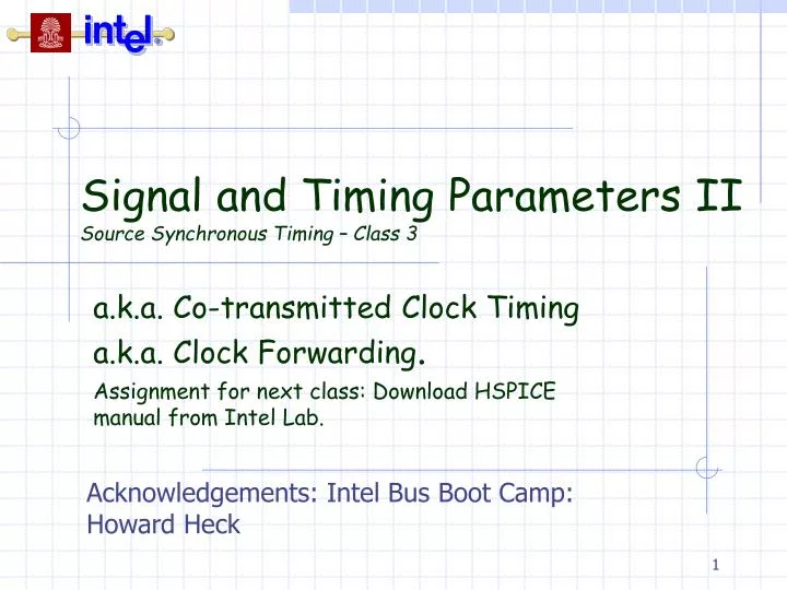 signal and timing parameters ii source synchronous timing class 3