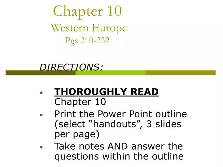 chapter 10 western europe pgs 210 232
