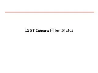 LSST Camera Filter Status