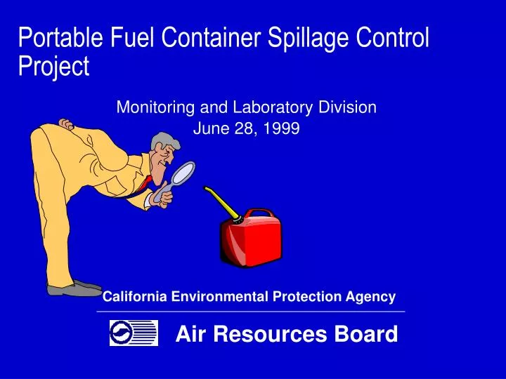 portable fuel container spillage control project