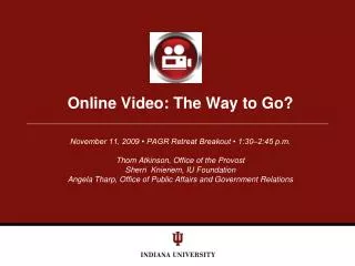 Online Video: The Way to Go?