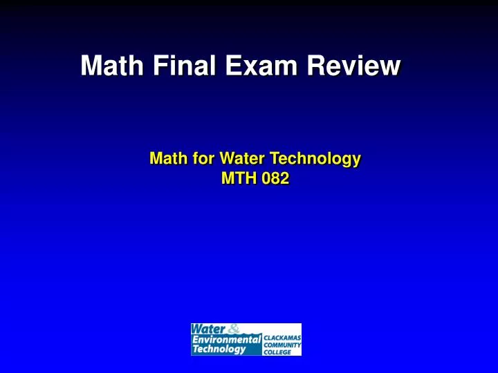 math final exam review