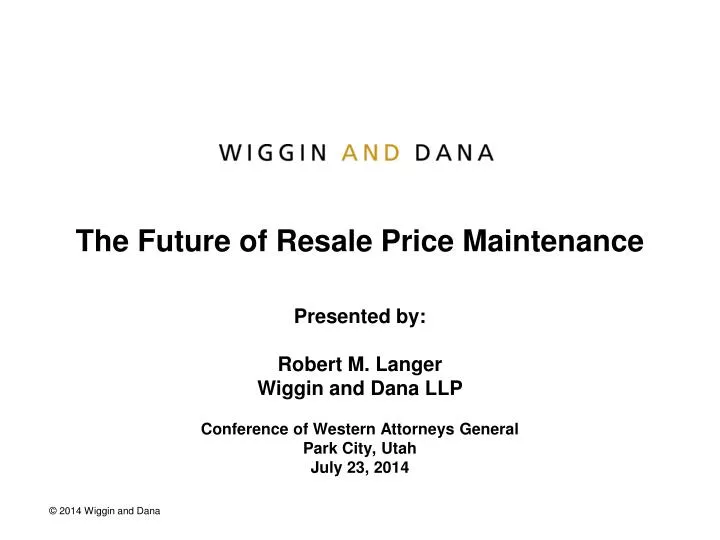 the future of resale price maintenance