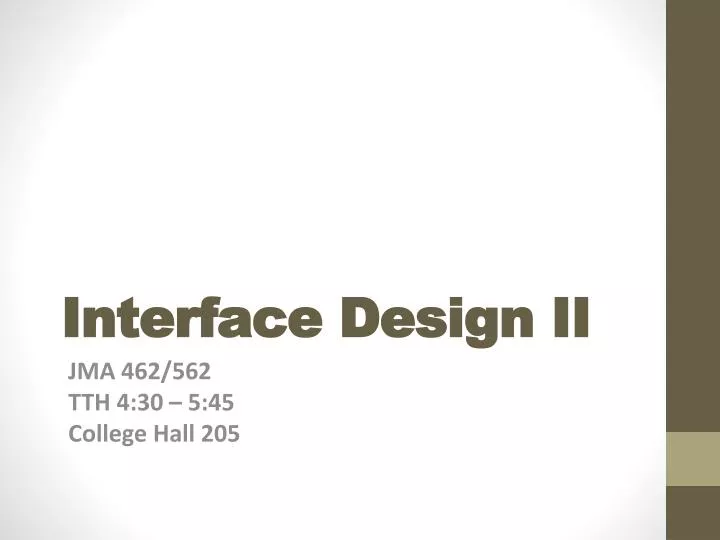 interface design ii