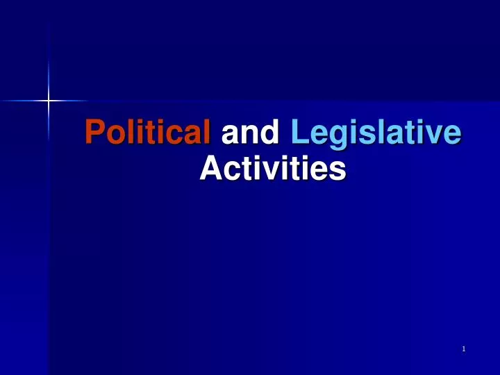 political and legislative activities