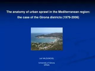 The anatomy of urban sprawl in the Mediterranean region: