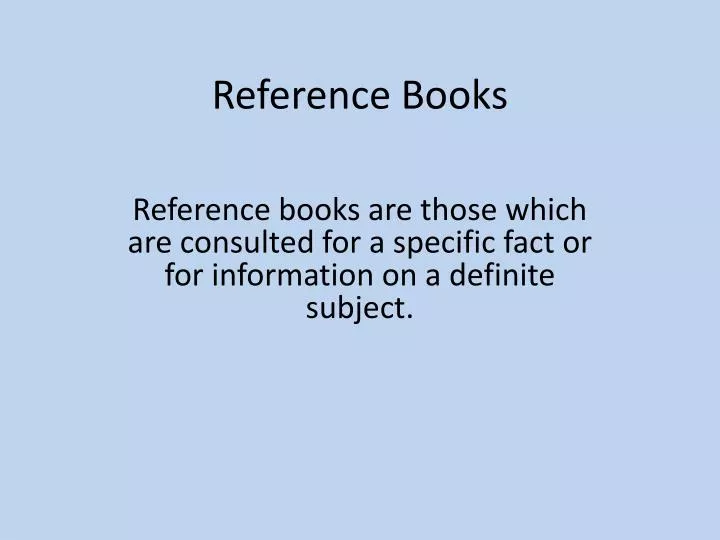 reference books