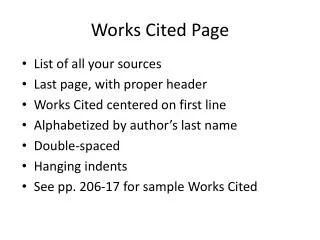 Works Cited Page