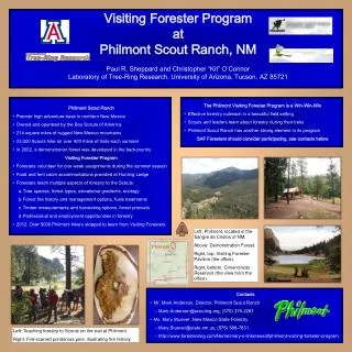 Visiting Forester Program at Philmont Scout Ranch, NM