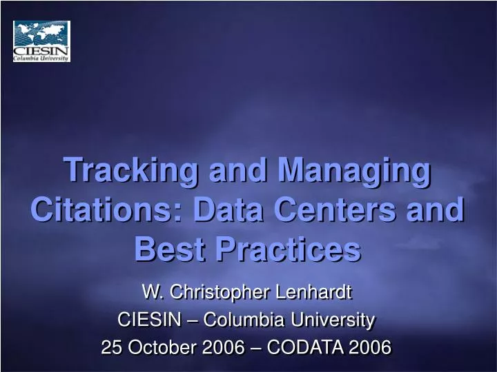 tracking and managing citations data centers and best practices