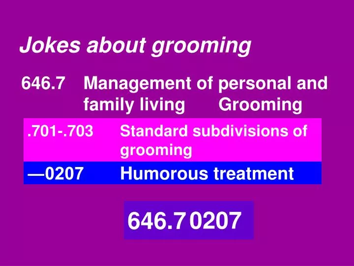 jokes about grooming