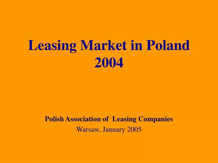 leasing market in poland 2004