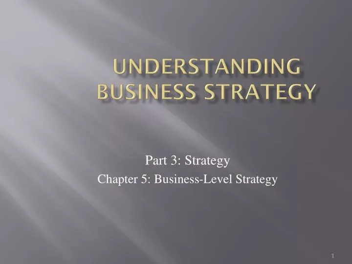 understanding business strategy