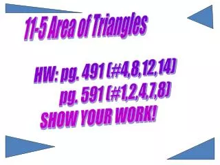 11-5 Area of Triangles