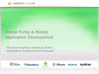 Online Portal &amp; Mobile Application Development