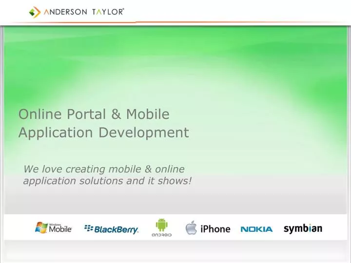 online portal mobile application development