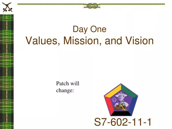 day one values mission and vision