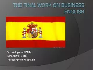 THE FINAL WORK ON BUSINESS ENGLISH