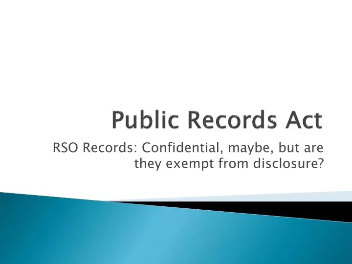 public records act