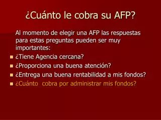 cu nto le cobra su afp