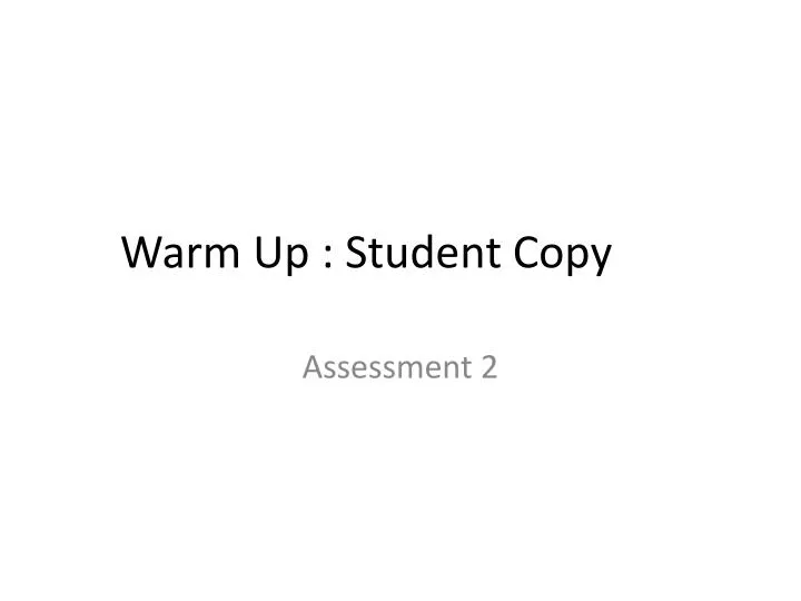 warm up student copy