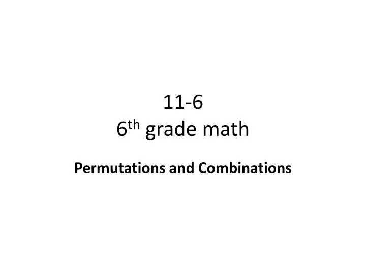 11 6 6 th grade math